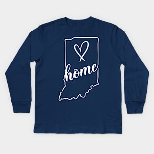 heart in Indiana Kids Long Sleeve T-Shirt